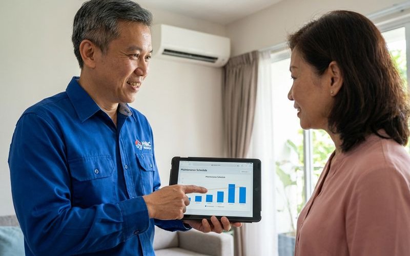 Chart comparing cleaning frequency recommendations for different usage scenarios